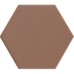 Carrelage hexagonal, petite tomette rouge brique mat , 11.6x10.1cm eqxmatika clay sol et mur