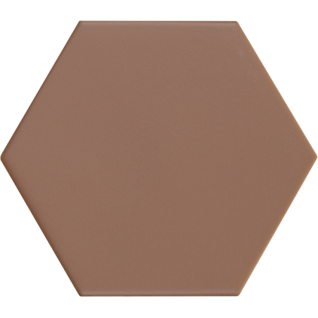 Carrelage hexagonal, petite tomette rouge brique mat , 11.6x10.1cm eqxmatika clay sol et mur