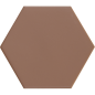 Carrelage hexagonal, petite tomette rouge brique mat , 11.6x10.1cm eqxmatika clay sol et mur