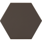 Carrelage hexagonal, petite tomette marron mat , 11.6x10.1cm eqxmatika brown sol et mur