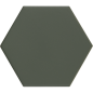 Carrelage hexagonal, petite tomette vert foncé mat , 11.6x10.1cm eqxmatika green sol et mur