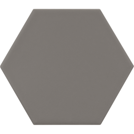 Carrelage hexagonal, petite tomette gris mat , 11.6x10.1cm eqxmatika naval grey sol et mur