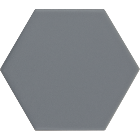 Carrelage hexagonal, petite tomette bleu gris mat , 11.6x10.1cm equipmatika naval demin blue