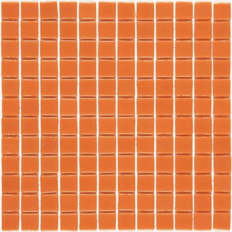 Emaux de verre salle de bain orange mosaique piscine moxmc-702  2.5x2.5cm sur trame.