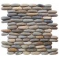 Galet calade gris et blanc sur trame 30x30x1cm, mox piedra canto mix, pour la salle de bains