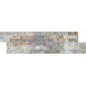 Parement en pierre gris brillant fachaleta quartz aneto 15x55x2cm mos