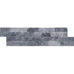 Parement en pierre gris brillant fachaleta quartz gris celta 15x55x2cm mos