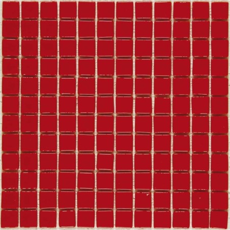 Emaux de verre rouge piscine mosaique salle de bain moxmc-902  2.5x2.5cm sur trame.