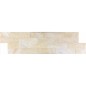 Parement en pierre beige brillant fachaleta quartz arena 15x55x2cm mos