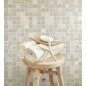 mosaique effet métallique decor mer 5x5cm beige sur trame 30x30x1cm moxmarina beige