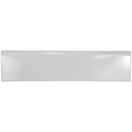 Plinthe blanc brillant à bord arrondi 8x33cm, exa3A01