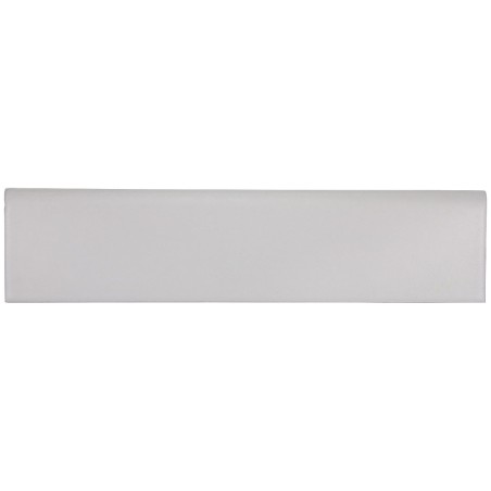 Plinthe blanc mat à bord arrondi 8x33cm, exa3A00