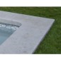 Margelle d'angle piscine, bord droit, pierre du limeyrat pour margelle grise épaisseur 8cm lix