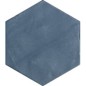 Carrelage hexagonal, petite tomette bleu mat nuancé, 13.9x16cm apegnomade bleu