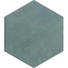 Carrelage hexagonal, petite tomette turquoise mat nuancé, 13.9x16cm apegnomade turquoise