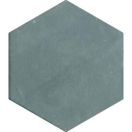 Carrelage hexagonal, petite tomette turquoise mat nuancé, 13.9x16cm apegnomade turquoise