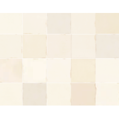 Carrelage Effet Zellige beige rosé brillant nuancé 13x13x1cm, apesouk bone