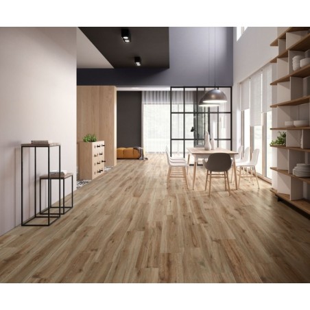 Carrelage imitation parquet aspect bois brut, sol et mur, rectangulaire, 30x120cm rectifié, santabwood natural