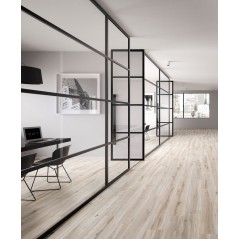 Carrelage imitation parquet bois clair blanchi, moderne, sol et mur, rectangulaire, 20x120cm rectifié,  santabwood white