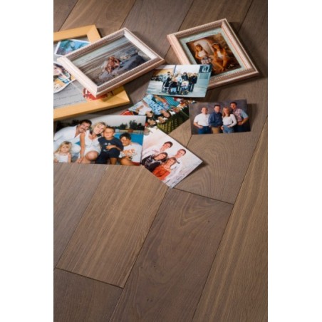 Plancher chêne français parquet massif en chêne scié poivre  gris, chambre, grande largeur épaisseur 21mm, largeur 190 mm chx