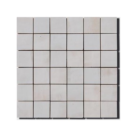 Mosaique crédence cuisine salle de bain zellige véritable Dif 5x5cm gris clair sur trame 30x30cm