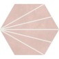 Carrelage hexagonal en grès cérame émaillé décoré apegsunny rose quartz 23x26cm