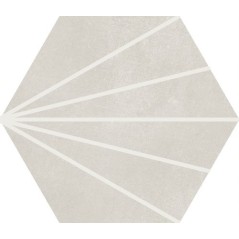 Carrelage hexagonal en grès cérame émaillé décoré perle apegsunny pearl 23x26cm