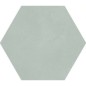 Carrelage hexagonal en grès cérame émaillé vert apegmacba palladium 23x26cm