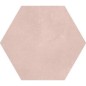 Carrelage hexagonal en grès cérame émaillé rose apegmacba rose quartz  23x26cm