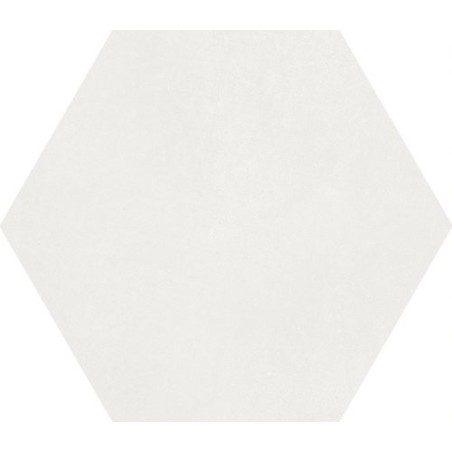 Carrelage hexagonal en grès cérame émaillé blanc 23x26cm apemacba milk
