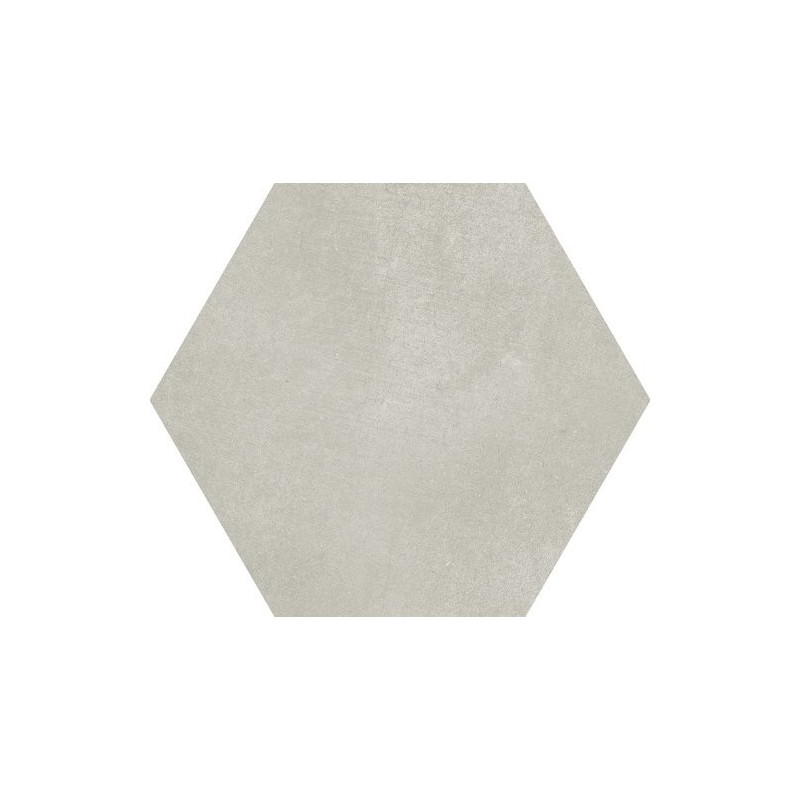 Carrelage hexagonal en grès cérame émaillé gris apegmacba grey 23x26cm