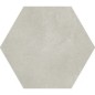 Carrelage hexagonal en grès cérame émaillé gris apegmacba grey 23x26cm