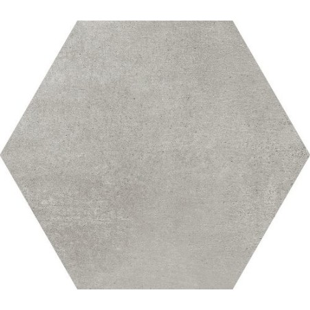 Carrelage hexagonal  gris clair  apegwork cenere en grès cérame émaillé imitation ciment 21x18,2cm