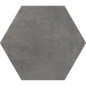 Carrelage hexagonal gris foncé apegwork coal en grès cérame émaillé imitation ciment 21x18,2cm