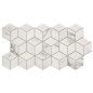 Carrelage salle de bain decor effet 3D imitation marbre blanc mat 26.5x51cm realrhombus venato