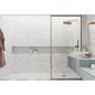 Carrelage salle de bain decor effet 3D imitation marbre blanc mat 26.5x51cm realrhombus venato