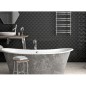 Faience salle de bain écaille éqxfan noir mat 10.6x12x0.8cm 21976 pour le mur