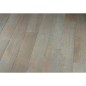Plancher chêne massif ancien parquet vieilli finition gris pastel, grande largeur 190 mm forte épaisseur 21mm