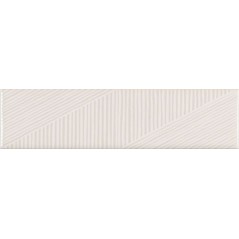 Carrelage moderne mural santastripebrick blanc 7.3x30cm