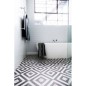 carrelage salle de bain imitation carreau de ciment noir 20x20cm VivGoroka noir sol et mur