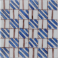 Carrelage émail craquelé peint à la main décor asori DIF sabra bleu 10x10x1cm
