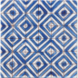 carrelage émaillé à la main email craquelé décor japonais 10x10x1cm Diff lisbonne bleu