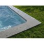 Margelle d'angle piscine, bord droit, pierre du limeyrat pour margelle gris épaisseur 5cm.