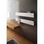 Sèche-serviette radiateur électrique design, salle de bain, AntxT1P noir mat avec fente porte-serviette