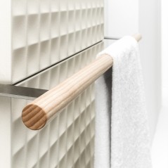 Sèche-serviette radiateur eau chaude design avec ou sans porte-serviette 82x61cm et 123x61cm antWaffle V gris