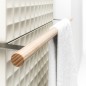 Sèche-serviette radiateur eau chaude design avec ou sans porte-serviette 82x61cm et 123x61cm antxWaffle V gris