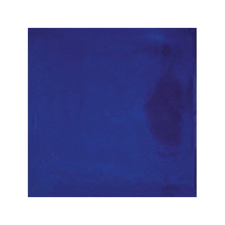 Carrelage décoré à la main inspiration japon 10x10x1cm Diff bleu profond