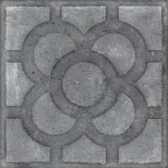 Carrelage patchwork imitation carreau ciment gris foncé, terrasse 20x20cm V paulista grafito