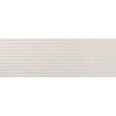 Carrelage décor en relief blanc mat, faience striée 30x90cm rectifiée, cuisine Porce9530 white