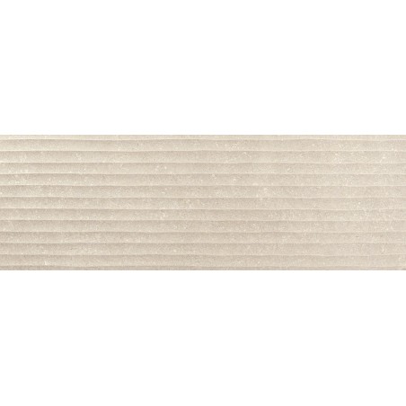 Carrelage décor en relief sable mat, faience striée 30x90cm rectifiée, salle de bain Porce9530 sand